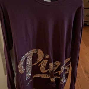 PINK purple sequin long sleeve